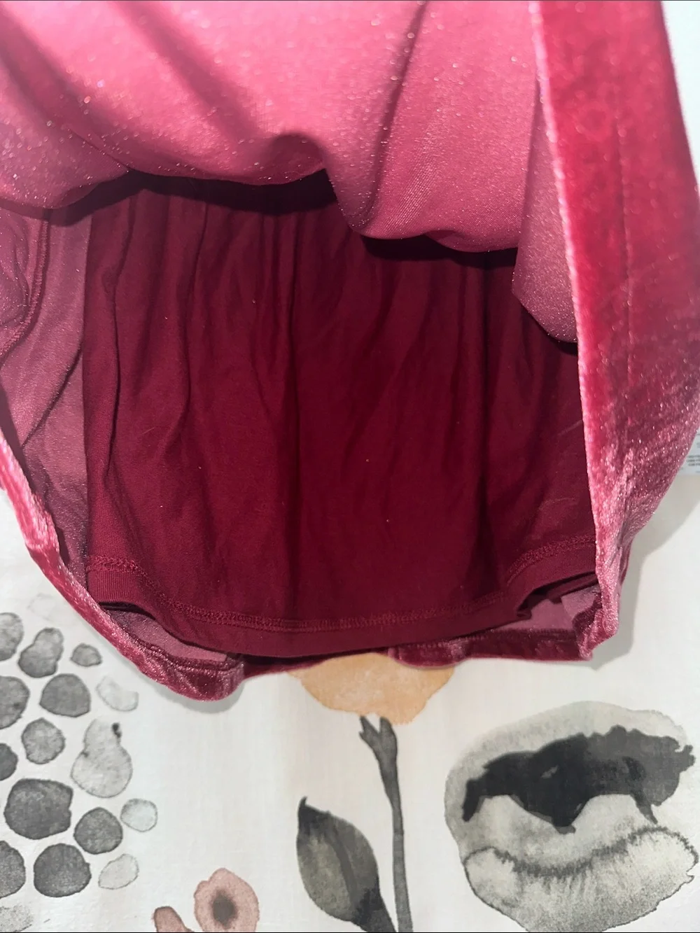 Carter's Velvet Long-Sleeve Toddler Dress in Wine with Bow